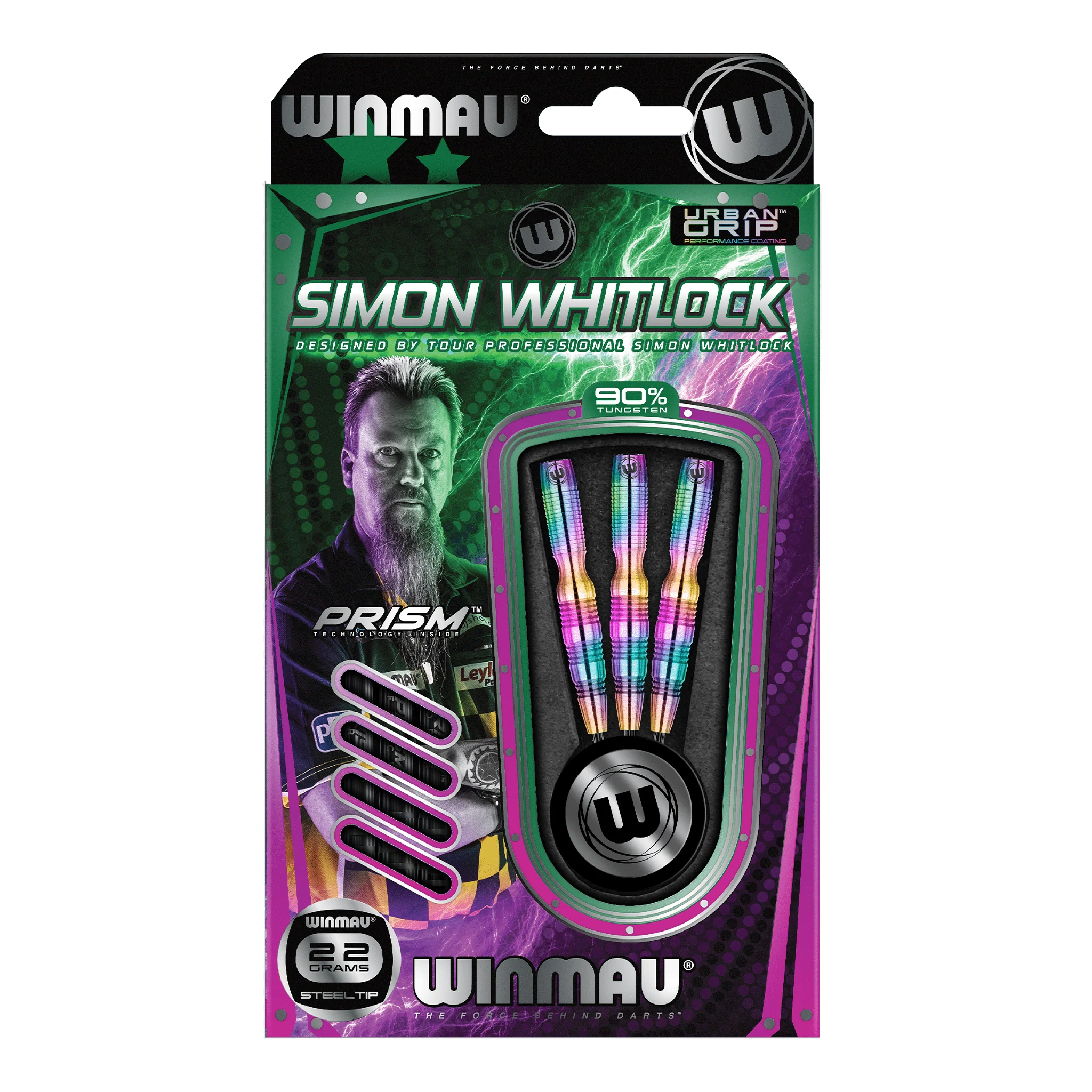 Simon Whitlock Urban Grip - 90% Tungsten Steel Tip Darts - Image 4